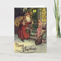 Frohe Weihnachten, Vintage, Santa und Engel