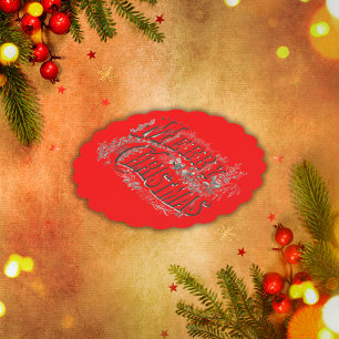 Frohe Weihnachten - Vintage Stilschwarz auf rot Untersetzer