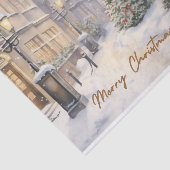 Frohe Weihnachten Vintage Telefonkabine Seidenpapier (Ausschnitt)