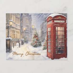 Frohe Weihnachten Vintage Telefonzelle