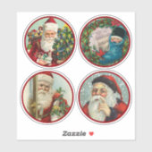 Frohe Weihnachten Vintage Urlaubsdesigns Aufkleber (Blatt)