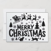 Frohe Weihnachten Vintage Urlaubskarte (Vorderseite)