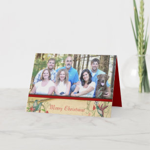 Frohe Weihnachten Vintage Vögel Ihre Familienfoto