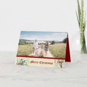 Frohe Weihnachten Vintage Vögel Ihre Familienfoto