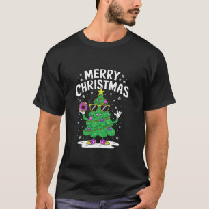 Frohe Weihnachten Vintage Weihnachtsbaum Donutlieb T-Shirt