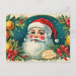 Frohe Weihnachten Vintage-Weihnachtsmann mit Ornam