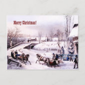 Frohe Weihnachten. Vintage Winterskarte Feiertagspostkarte (Vorderseite)