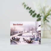 Frohe Weihnachten. Vintage Winterskarte Feiertagspostkarte (Stehend Vorderseite)