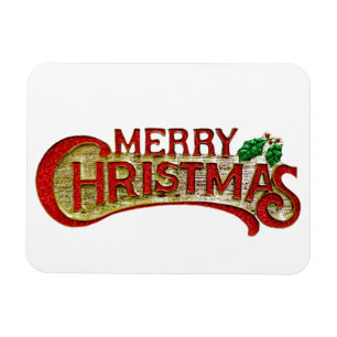 Frohe Weihnachten Vintagen Stil Weihnachtsgeschenk Magnet