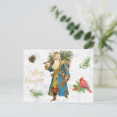 Frohe Weihnachten Vintagen Weihnachtsmann Collage (Stehend Vorderseite)