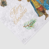 Frohe Weihnachten Vintagen Weihnachtsmann Collage Seidenpapier (Ausschnitt)