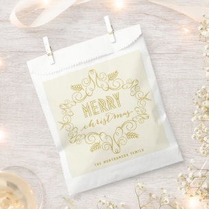 Frohe Weihnachten Vintager Deko Foliage Urlaub Geschenktütchen