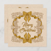 Frohe Weihnachten Vintager Goldbow (Vorne/Hinten)