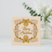 Frohe Weihnachten Vintager Goldbow (Stehend Vorderseite)