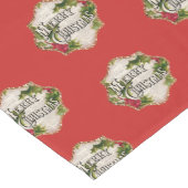 Frohe Weihnachten Vintager Grußurlaub Kurzer Tischläufer (Ecke)