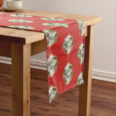 Frohe Weihnachten Vintager Grußurlaub Kurzer Tischläufer (Beispiel)