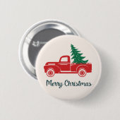 Frohe Weihnachten | VINTAGER LIEFERWAGEN Button (Vorne & Hinten)
