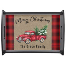 Frohe Weihnachten Vintager LKW & Baumname