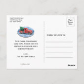 Frohe Weihnachten Vintager Lkw Vielen Dank Postkarte (Rückseite)