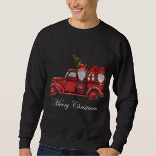 Frohe Weihnachten Vintager Red Truck Gnomes mit Ch Sweatshirt
