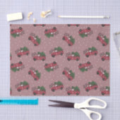 Frohe Weihnachten Vintager Red Truck Seidenpapier (Handwerk)