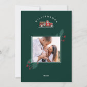 Frohe Weihnachten Vintager Red Truck Weihnachtsbau (Rückseite)