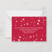 Frohe Weihnachten Vintager Retro-Urlaub 2 Fotos Mitteilungskarte (Rückseite)