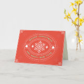 Frohe Weihnachten Vintager Stil Karte (Gelbe Blume)