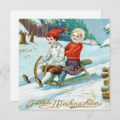 Frohe Weihnachten Vintager Urlaub (Vorne/Hinten)