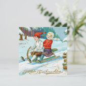 Frohe Weihnachten Vintager Urlaub (Stehend Vorderseite)