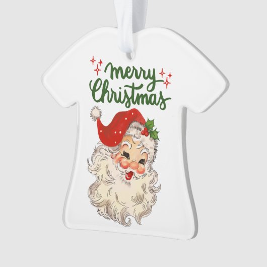 Frohe Weihnachten Vintager Weihnachtsfeiertag Ornament (Vorderseite)