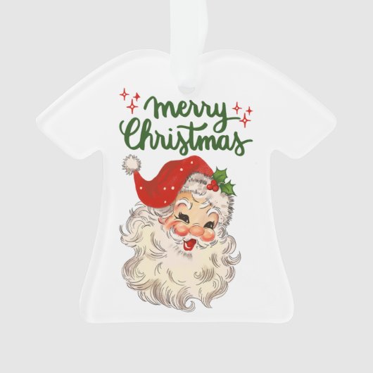 Frohe Weihnachten Vintager Weihnachtsfeiertag Ornament (Vorderseite)