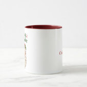 Frohe Weihnachten Vintager Weihnachtsfeiertag Tasse (Zentrum)