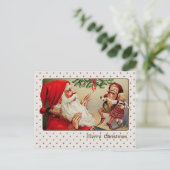 Frohe Weihnachten. Vintager Weihnachtsmann Feiertagspostkarte (Stehend Vorderseite)