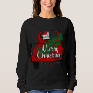 Frohe Weihnachten Vintager Weihnachtsmann mit Lich Sweatshirt