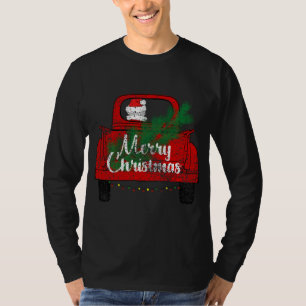 Frohe Weihnachten Vintager Weihnachtsmann mit Lich T-Shirt
