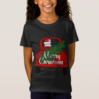 Frohe Weihnachten Vintager Weihnachtsmann mit Lich T-Shirt