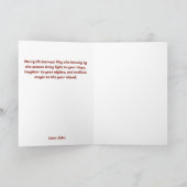 Frohe Weihnachten Vintager Weihnachtsmann & Reinde Karte (Innenseite)