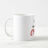 Frohe Weihnachten Vintages Design | Rot und Grün Kaffeetasse (Links)