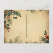 Frohe Weihnachten Vintages Foto Rustikal (Rückseite)