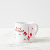 Frohe Weihnachten Vintages Hirschgeschenk Espressotasse (Vorderseite Rechts)