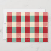 Frohe Weihnachten Vintages kariertes Foto (Rückseite)