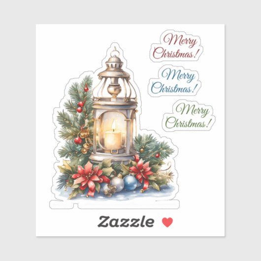 Frohe Weihnachten Vinyl Sticker (Blatt)