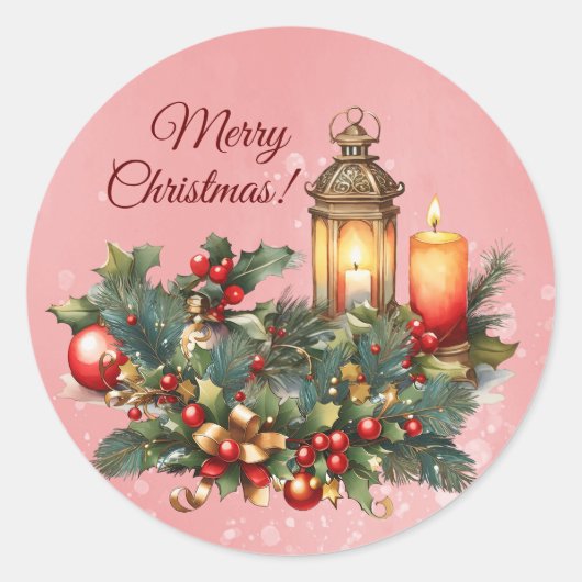 Frohe Weihnachten Vinyl Sticker (Vorderseite)