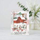 Frohe Weihnachten Virginia Farm Red Barn Personali (Stehend Vorderseite)