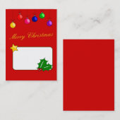 Frohe Weihnachten Visitenkarte (Vorne/Hinten)