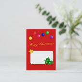 Frohe Weihnachten Visitenkarte (Stehend Vorderseite)