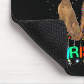 Frohe Weihnachten Vizsla Shirt Weihnachtsmannmütze Mousepad (Ecke)