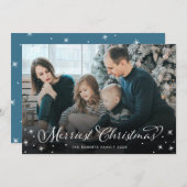 Frohe Weihnachten Vollblut Foto-Karte (Vorne/Hinten)