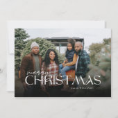 Frohe Weihnachten Volles Foto Moderne Schrift (Vorderseite)